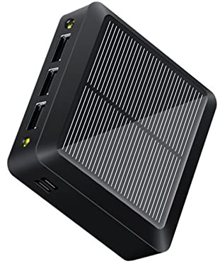 Power Bank, PowerBank Mini 80000mAh Caricabatterie Solare da Viaggio per Esterni Caricabatterie Rapido Portatile Batteria Esterna con Torcia