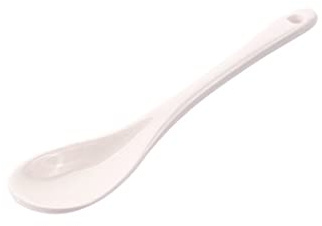 LIFKOME 5pièces Lot De Cuillères Porcelaine Asiatiques à Long Manche Cuillères à Soupe Réutilisables Petit Modèle Pour Maison Et Restaurant Céramique Sans Odeur Et Design Antidérapant