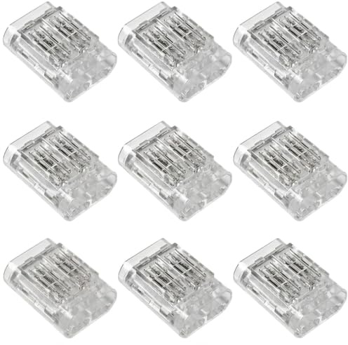 COZERI 10 Stück 6-polig LED Kabelverbinder, für 0.35–0.5 mm²(20-22 AWG),Elektro Steckverbinder Durchgangsverbinder Steckverbinder Verbindungsklemme