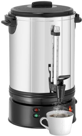 Bartscher Kaffeemaschine Regina Plus 40 – 7 l, für bis zu 40 Tassen, Edelstahlfilter, Warmhaltefunktion, getrennte Heizsysteme, silber/schwarz