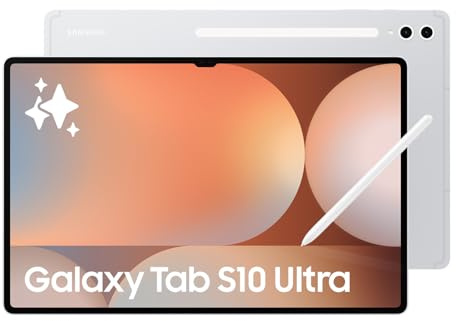 Samsung Galaxy Tab S10 Ultra AI Tablet, Android Tablet, 12GB RAM, 256GB Storage, AMOLED Display, Anti-Reflection, S Pen Included, Platinum Silver (Renewed)
