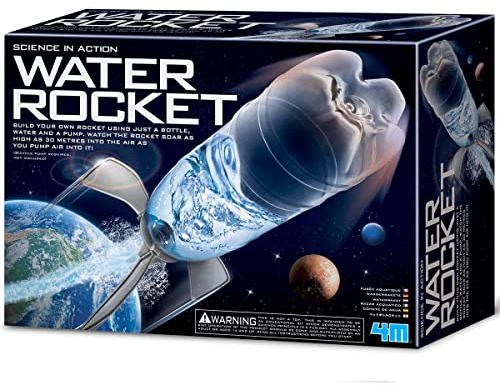 4M Water Rocket, Science Kit to build your own rocket using a bottle, water and a pump, reach heights of 30m, for Age 14+ kids