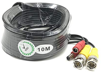 BW? 10M / 32.8 Feet BNC Video Power Cable For CCTV Camera DVR Security System (10M) - Cable type: 0.2mm?, Cable OD: 4.0mm