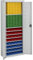 Mauser | Magazinschrank mit Sichtlagerkästen | HxBxT 1740 x 680 x 280 mm | einfarbig | grau | 138 Kästen