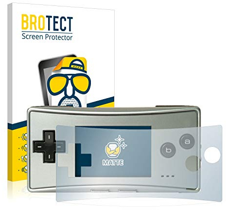 BROTECT Schutzfolie für Nintendo Gameboy Micro | 2 Stück Entspiegelnder Displayschutz Made in Germany Matte Displayschutz-Folie Anti-Reflex Anti-Fingerprint Einfache Montage