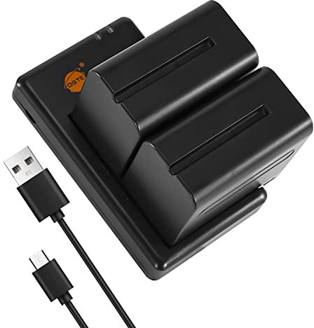 DSTE 2PCS NP-F970 NP-F950 NP-F930 (7900mAh/7.4V) Batterie Chargeur Compatible pour Sony CCD-TR910, CCD-TR917, CCD-TR930, CCD-TR940, CCD-TR3000, CCD-TR3300