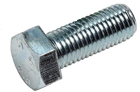 Bulloni esagonali M20 x 75 completamente filettati, zincati, 8,8 DIN 933, confezione da 2