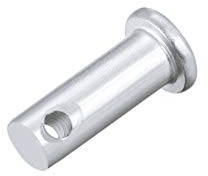 sourcing map 20 Stück Gabelbolzen Einloch Flachkopf, Verzinkung Massiver Stahl,8mm X 20mm