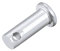 sourcing map 20 Stück Gabelbolzen Einloch Flachkopf, Verzinkung Massiver Stahl,8mm X 20mm