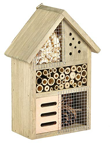 Wooden Insect House Hotel Eco Friendly Bee Ladybug Butterfly Insects 25.5 cm