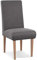 CAVADORE Esszimmerstuhl Kira / Polsterstuhl für Küche, Esszimmer oder Wohnküche / Passend zur Küchengarnitur Kira / Leichte Fleckenentfernung dank Soft Clean / 48 x 103 x 62 / Flachgewebe: Grau