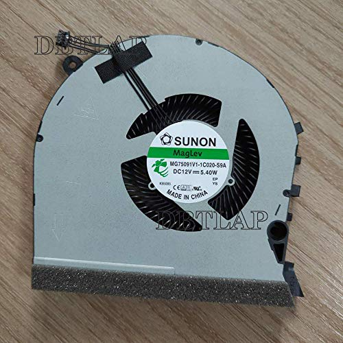DBTLAP Enfriamiento CPU Ventilador Compatible para HP OMEN 17-CB TPN-C144 MG75091V1-1C020-S9A 4Pin