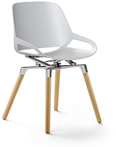 aeris Numo moderner Esszimmerstuhl – Schwingstuhl mit edlen Holzbeinen aus Eiche – Exklusiver Designstuhl – ergonomischer Stuhl für einen gesunden Rücken