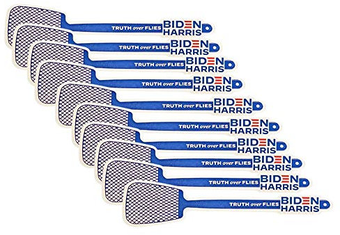 Truth Over Flies Swatter Aufkleber, Debate 2020 Biden Harris Pence Fly Handle Manuelle Swat Wand Fenster Dekor Vinyl Aufkleber 6,6 cm Auto Indoor Outdoor Aufkleber (10 Stück)