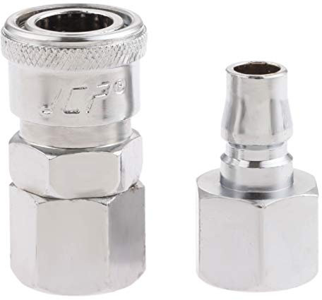 Air Line Hose Fittings 3/8 BSP Female Thread Quick Release Coupler Connector-Pack of 2