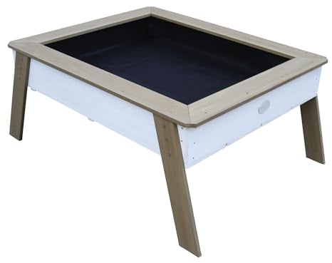 AXI Linda Table de Culture en Bois avec Bac & Voile de Jardin | Potager sur Pied/Jardinière en Marron & Blanc | Table de Sable Enfant