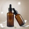 Lot de 2 flacons en verre ambré marron avec pipette compte-gouttes en caoutchouc pour huile de jus de fruit/barbe (50 ml)