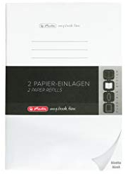 Herlitz 50034130 Refill für Notizheft flex, A5, 2 x 40 Blatt blanko, 1 Stück, Weiß