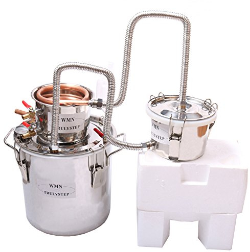 Fayelong 3 Pots DIY 2Gal/10Litres Moonshine Still Copper Water Alcohol Distiller Home Brew Wine Making Kits with Thumper Keg for DIY Brandy Whisky Wine Essential Oils