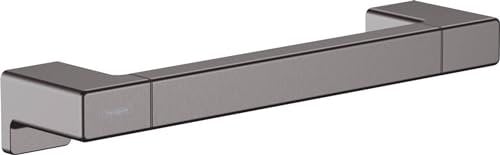 hansgrohe AddStoris - Haltegriff Dusche, Haltestange Bad, für Wandmontage, verdeckte Befestigung, Badezimmer Zubehör, Brushed Black Chrome, 41744340