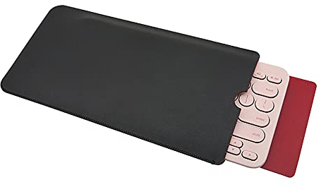 ENJOY-UNIQUE Custodia per Tastiera compatibile con Logitech Pebble Keys 2 K380s, K380, Custodia Viaggio Portatile in pelle PU, Tastiera non inclusa (nero)