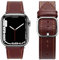 Tasikar Compatible with Apple Watch Strap 49mm 45mm 44mm 42mm 41mm 40mm 38mm, Leather Band with Square Buckle Compatible for Apple Watch Ultra Series 8 7 6 5 4 3 2 1 SE (42/44/45/49mmmm, Wine Red)
