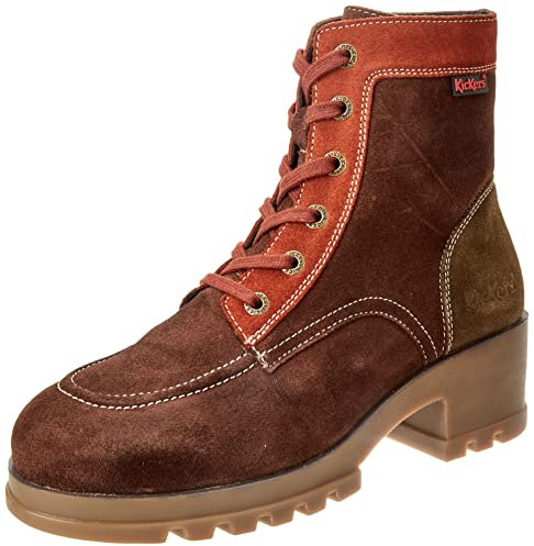 Kickers Kick Hello, Stivaletto Donna, Marrone Arancione Ruggine, 37 EU