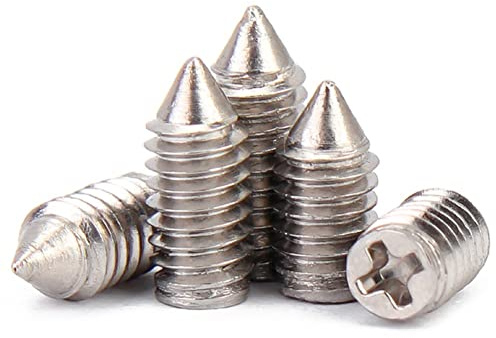 CONPHERON Vis Sans Tete, Vis Pointeau Phillips/Rainure Croisée, Vis Sans Tête Conique en Acier Inoxydable 304,M2.5x3mm, 60 pcs