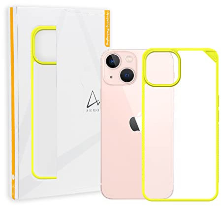 ARMOR Signature Case for iPhone 13 mini (Neon Yellow with Orange Tape)