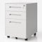 Dripex Metall Rollcontainer Stahl Rollcontainer mit 3 Schubladen und Hängeregistratur Abschließbarer Büroschrank Bürocontainer 5 Räder Aktenschrank 39 x 45 x 60 cm