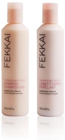 Fekkai FEKKAI Technician Haarfärbe-Shampoo & Conditioner (227 g) + Conditioner (225 g) - verlängert die Vitalität von gefärbtem Haar - frei von Sulfaten, Parabenen und Phthalaten - vegan, lib