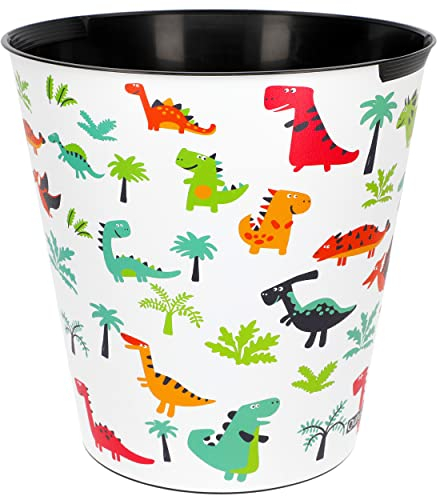 alles-meine.de GmbH Papierkorb Modell wählbar 10 Liter - wasserdicht - 28 cm - aus Kunststoff lustige Dinosaurier & Dinos Eimer - Spielzeugkorb/Popcornschüssel/großer..