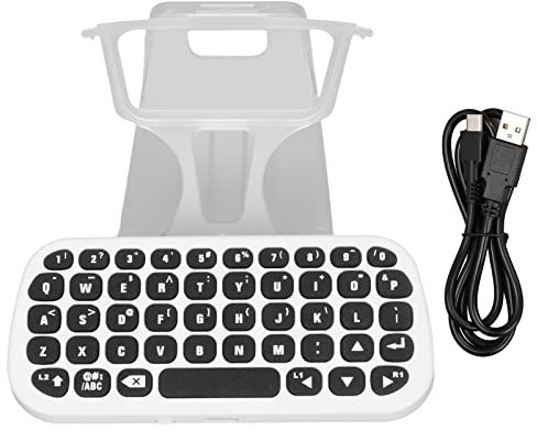 TOTITOM Tastiera per controller wireless PS5 Gamepad Chatpad wireless per PS5 con accessori per controller clip e cavo di ricarica