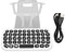 TOTITOM 0 Teclado para PS5 Controlador inalámbrico Gamepad Chatpad inalámbrico para PS5 con Clip y Accesorios de Controlador de Cable de Carga Regalo de San Valentín