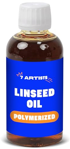 7 Artists Huile De Lin Polymérisée Pour Peintures à L'huile Flacon De 250 ml | Diluant Peinture à Huile pour La Peinture et L'art