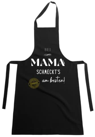 Schürze - Bei Mama schmeckt's am besten - Geschenk für Frauen - Schürze zum Backen und Kochen - Geschenke für Frauen - Geschenkidee Frau