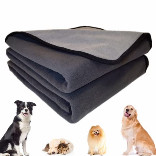 Euyaita wasserdichte Hundedecke Grosse Hunde 152x127 cm Weiche Hundedecke Waschbar für Große Hunde Katzendecke Flauschig Weich Sofaschutz Schutzdecke für Bett Möbel Autositz, Grau