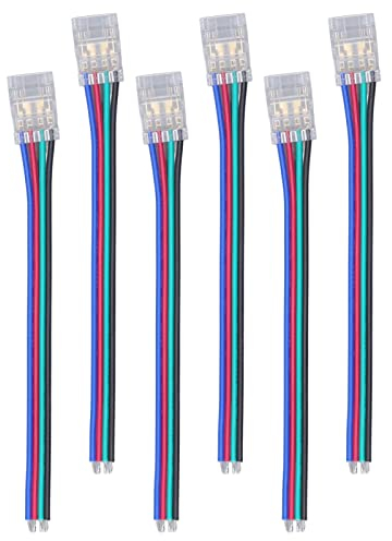 10 Stück LED-Lichtstreifen-Anschlüsse 4-Pin 10 Mm RGB Starker PC-COB-LED-Streifen DIY-Anschlüsse Adapter für Home Party Office