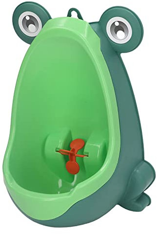 Kinder-Urinal, Töpfchen-Trainings-Urinal, Tragbar, Süße FroschToilette, Kindertoilette, Wandmontiertes Kinder-Steh-Urinal (Grün)
