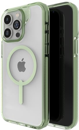 ZAGG Santa Cruz Snap iPhone 15 Pro Max Case - MagSafe Phone Case, Drop Protection (13ft/4m), Durable Graphene, Anti-Yellowing, and Scratch-Resistant Phone Case, Green