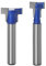 2 Stück/Set T-Schienen-T-Nut-Fräser-Bit-Set, 6 mm 6,35 mm Schaft, T-Nut-Fräser, Schlüsselloch-Bits, Sechskantschraube, T-Schlitzfräser, Holzbearbeitungswerkzeug (Size : 6mm 2PCS)