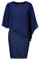 Hanna Nikole Women Plus Size Pailletten Knee Length Dress Sleeveless Wedding Guest Dress Dunkelblau M