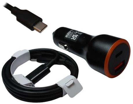 Power4Laptops DC Adapter Laptop Car Charger Compatible With Dell Latitude 7320