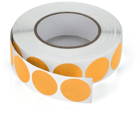 Runde Aufkleber 19mm Orange Selbstklebend Rolle Kleine Klebepunkte Etiketten Farbkodierung Kreise Sticker Wetterfest 1000 Stück