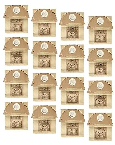 ORCOW 16 pièces Sacs à poussière compatibles avec Karcher WD2250 A2004 A2054 MV2 WD2 Robot aspirateur Accessoires Sacs en Papier de Remplacement
