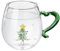 Tazza in vetro con animali all'interno, bicchieri natalizi con dettagli artigianali e motivo come regalo di Natale