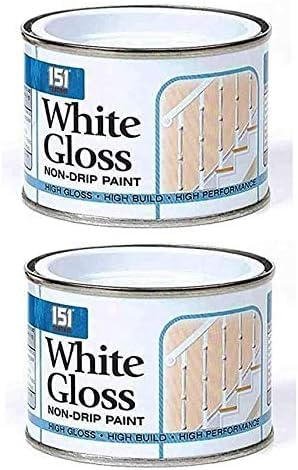 YSAMAX 2x 151 Coatings White Gloss Paint, Non-Drip Hard Drying White Paint for Shiny Metal, Concrete Interior & Exterior Surfaces, Gloss Finish, (Pack of 2, 180 ML)