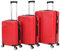 VERTICAL STUDIO 20 24 28 Koffer Reisekoffer 3er-Kofferset Trolley Mehrteilig mit Ziffern Kofferschloss aus Kunststoff (ABS) Vier Rollen (Kittilä rot)