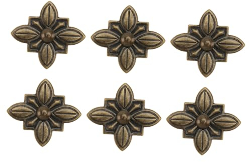 AOKWAWALIY Dekorative Reißzwecken für Möbel, Polster, Kupfer, dekorative Reißzwecken, Zinklegierung, Vintage-Möbel, Leder, Schubladengriffe, Küchenschrank, Dekoration, Blume, Reißzwecken, Eisennägel,