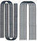 SZENSANG Anti-Rost Erdanker Trampolin U-förmige Bodenanker Schwerlast Metall 300mm lang, für Die Sicherung Von Zaun, Camping Outdoor(10 Stück)